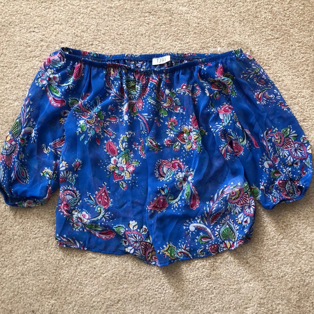 Floral off the shoulder blouse